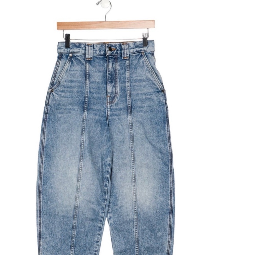 KHAITE High Rise Blue Jeans